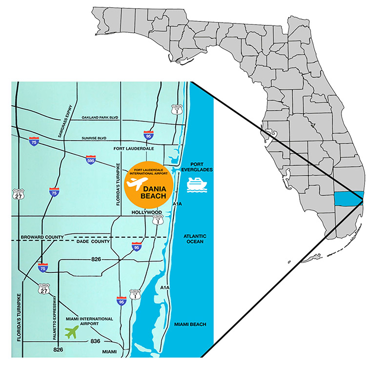 Dania Beach Zip Code Map United States Map